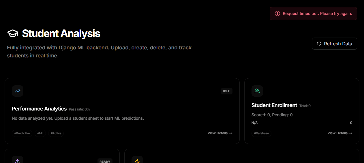 EduPredict — live screenshot