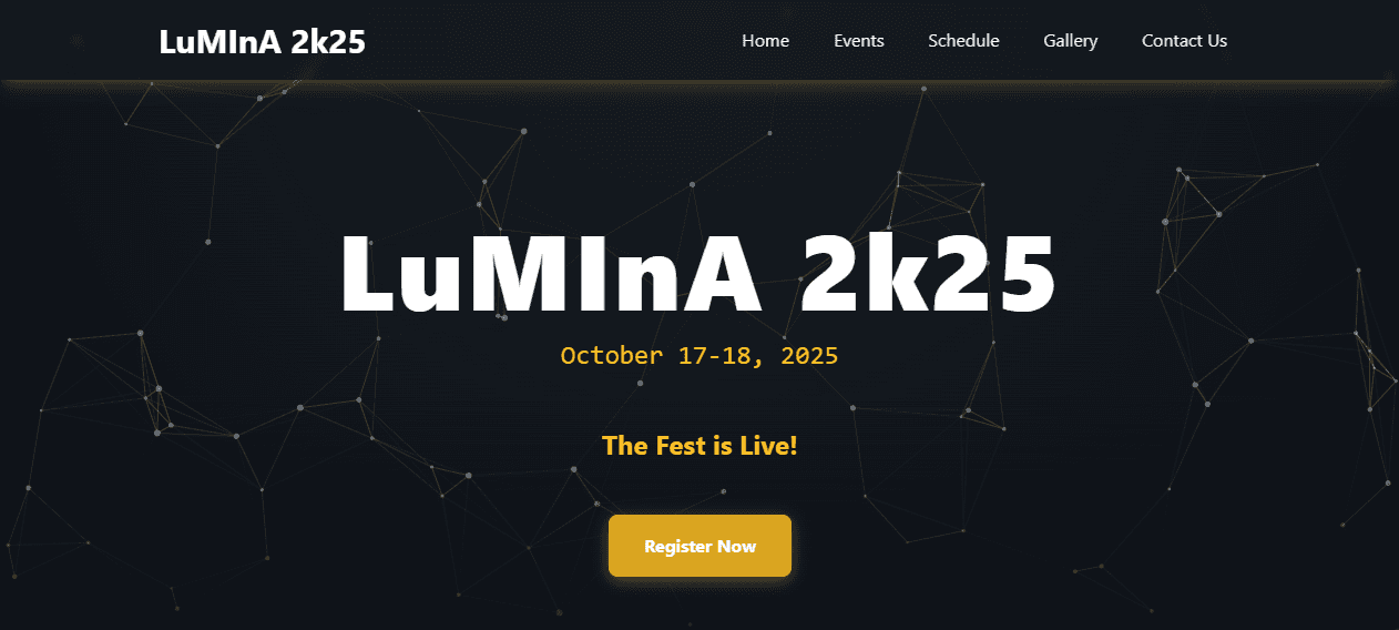 LuMInA Fest 2k25 — live screenshot