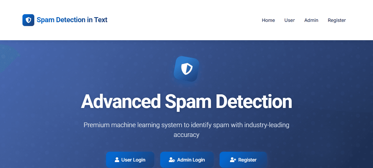 SMS Spam Detection — live screenshot